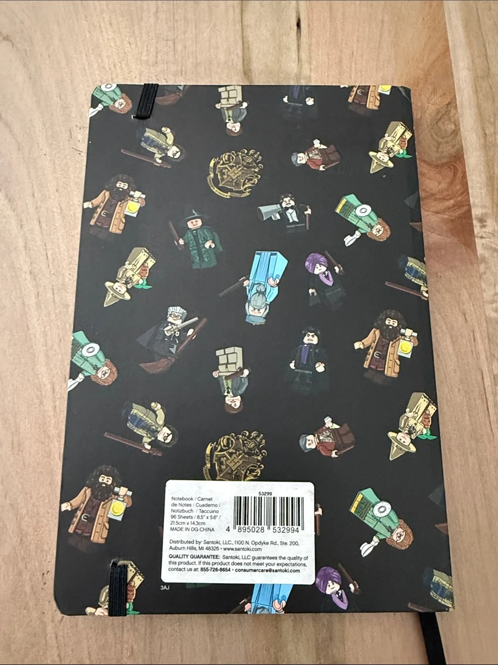 Lego Harry Potter Black Character Pattern Notebook